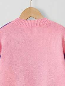 SHEIN 十幾歲女孩色塊籠式袖毛衣 - 彩色 - 查看 4