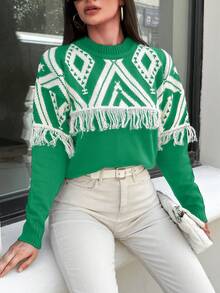 EURMUSE 女士毛衣 - 綠色 - 查看 5