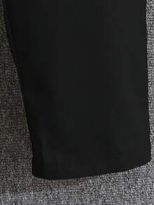 SHEIN Cậu bé Tween Chất rắn Quần chân thẳng - màu đen - Xem 13