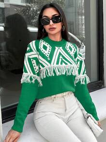 EURMUSE 女士毛衣 - 綠色 - 查看 4