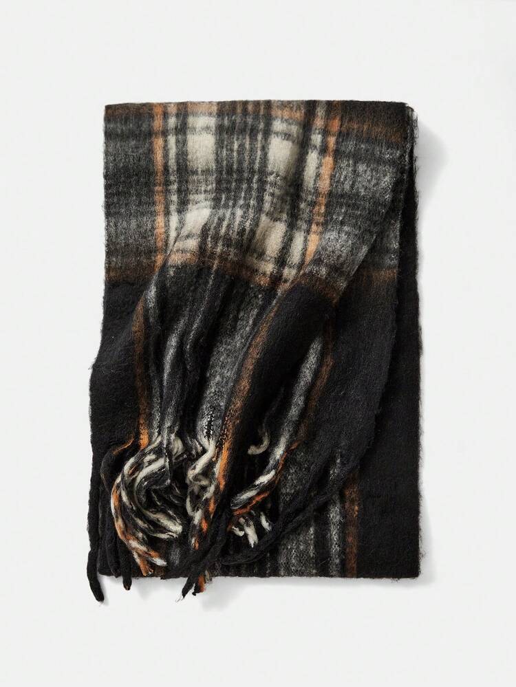 PLAID KNIT SCARF