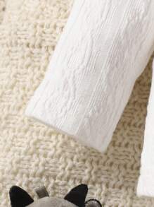 SHEIN 男嬰素色T恤&背帶連身褲 - 灰色 - 查看 5