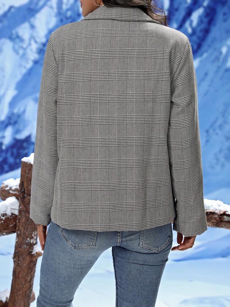 Women's Plaid Padded Padded Coat For Winter Clothes Fall Cloth For Women