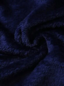 Young Boy Solid Hooded Belted Flannel Robe