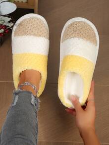 女性時尚三色家居拖鞋 - 彩色 - 查看 5