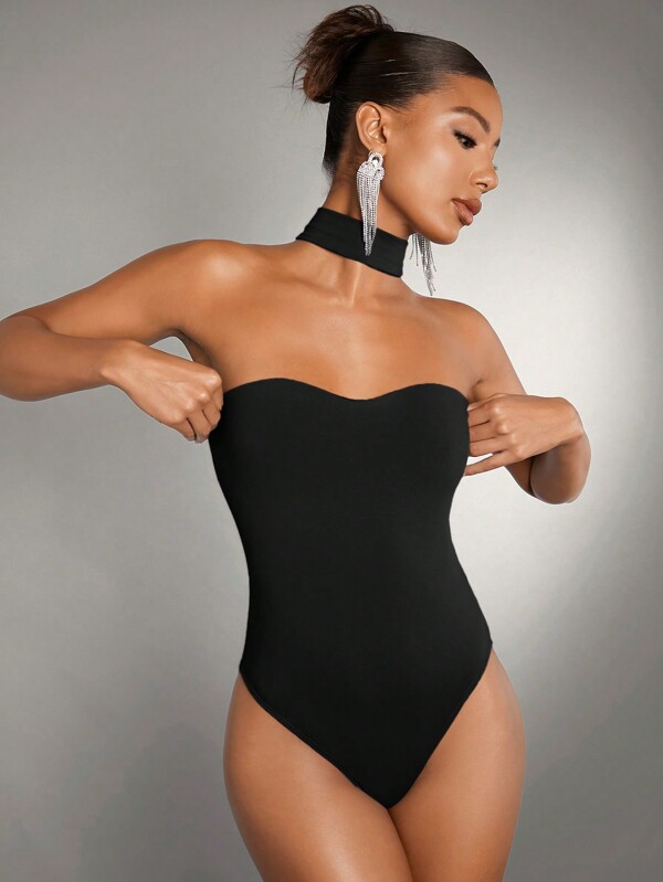 SHEIN BAE Body A Collo Halter Da Donna