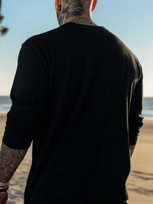 Men Cartoon Graphic Tee - Black - View 2