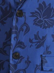 Cậu bé Tween In hoa Áo vest & Quần tây - Xanh đậm - Xem 7