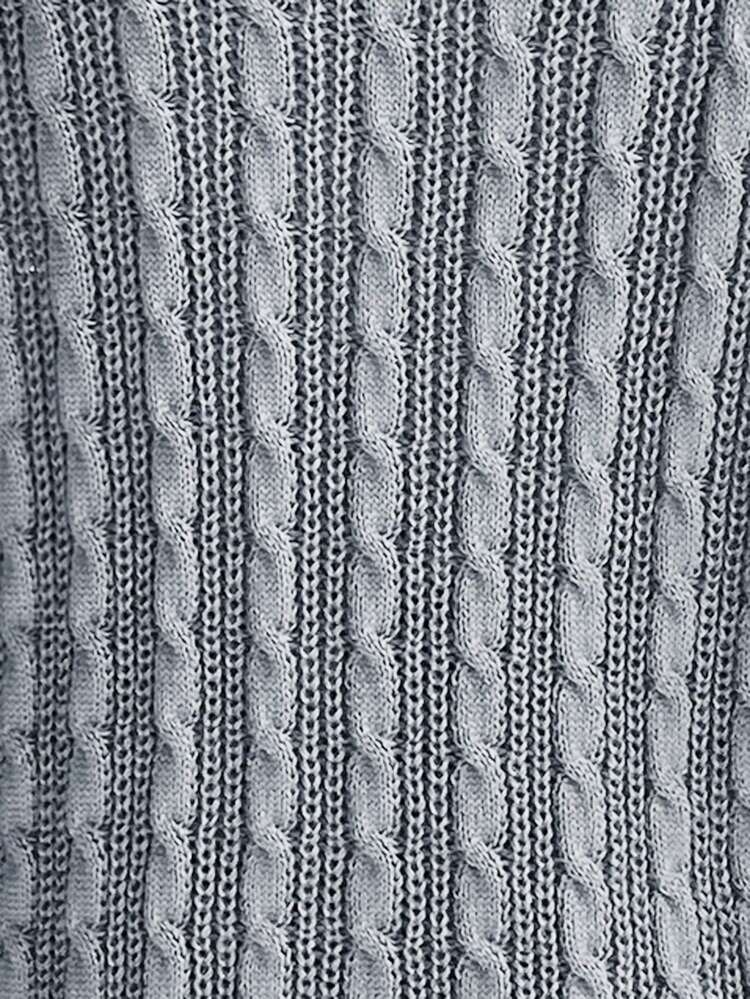 Cable Knit Drop Shoulder Knit Pullover Fall Winter Sweater