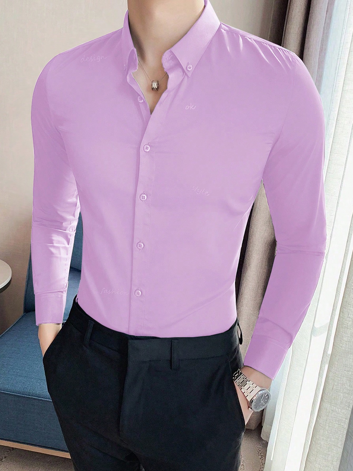 Manfinity Mode Men Solid Button Up Shirt | SHEIN USA