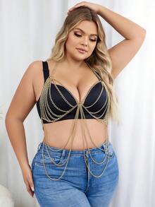 Plus Size Chain Lingerie Accessory - Gold - View 4