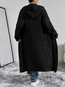 Flirla Fashionable Cardigan, Versatile,Long Sleeve Tops Fall Winter Cloth For Women - Black - View 2