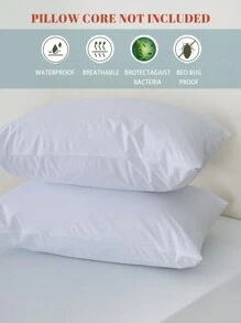 衍縫防水枕套套裝不附帶 - 白色 - 查看 8