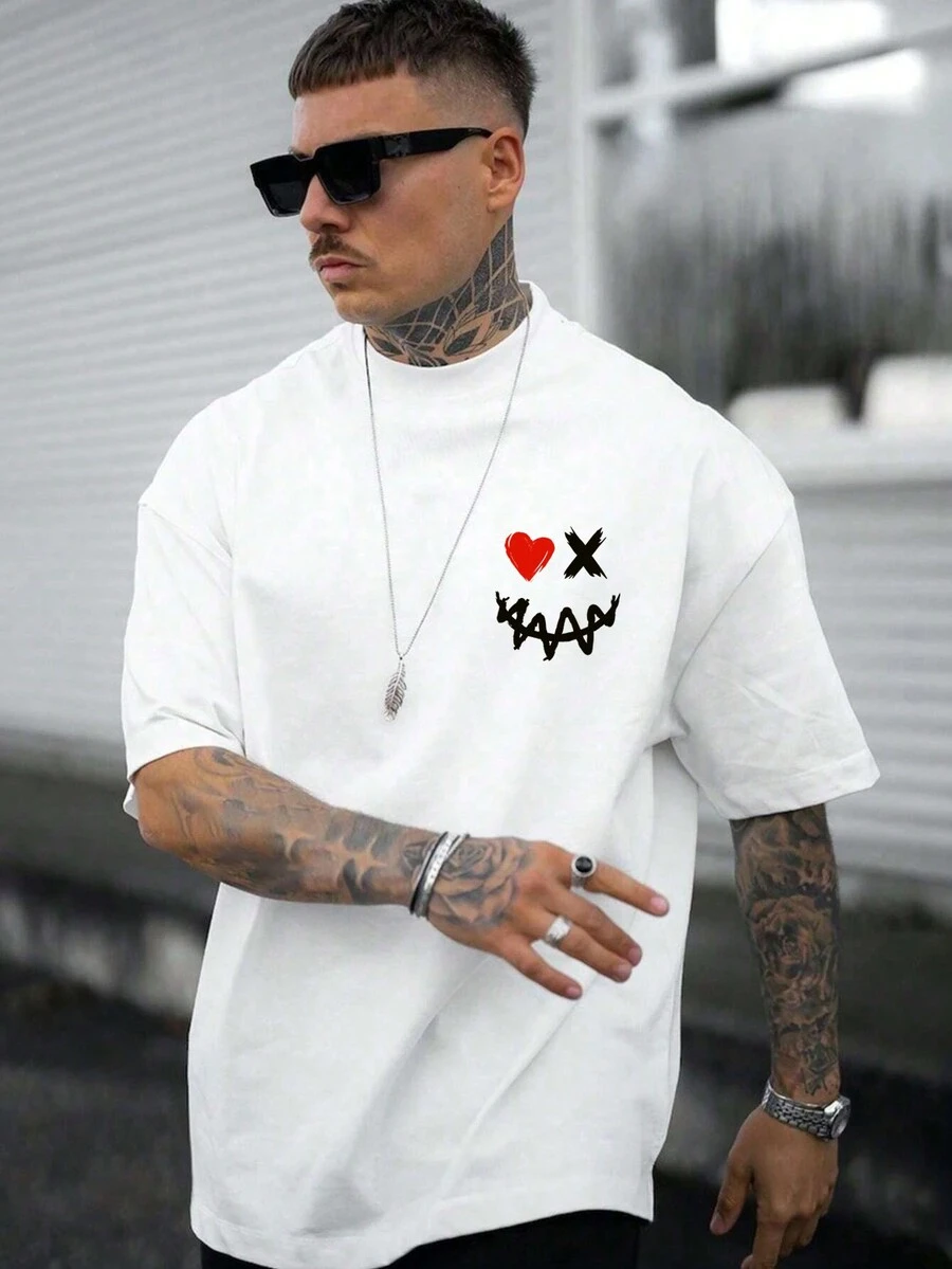 GENTILAND 男士大碼t恤 - 白色 - 查看 1