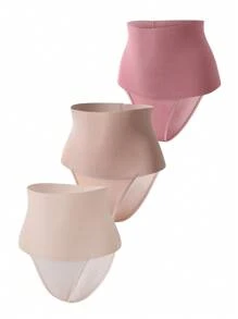 3Packs Solid High Waisted Shapewear Panty