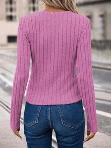 SHEIN LUNE Camiseta Para Mujer - Rosa - Ver 2