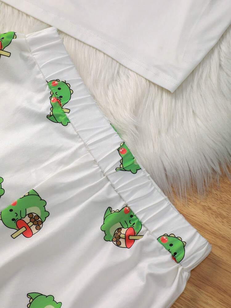 Teen Girl Cartoon Graphic PJ Set