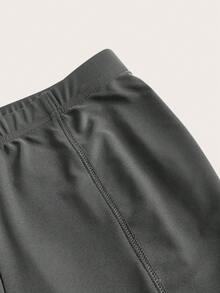 SHEINNeu Chất rắn Quần ống loe - Xám - Xem 3