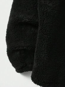 RueChic Men's Drop Shoulder Lambswool Jacket - Black - View 5