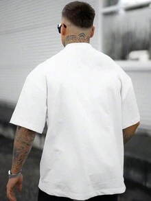 GENTILAND 男士大碼t恤 - 白色 - 查看 2