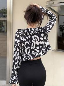 DAZY In vết tròn Polka Lace-up Tay áo dài Áo sơ mi , Giải trí Phong cách - Nhiều màu - Xem 2