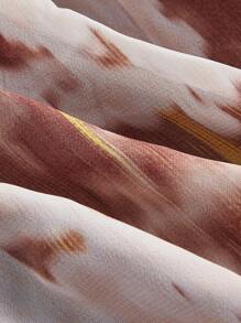 SHEIN MOD Abito Canottiera Asimmetrico Con Orlo A Stampa Floreale E Tinta Tie-dye Pu