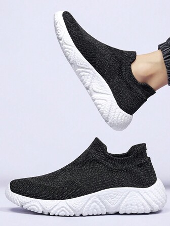 Men's Women's Athletic High-elastic Socks Shoes, Slip-on Running Sneakers For Couples, Breathable And Lightweight