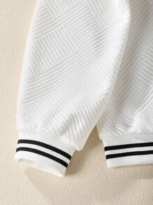 SHEIN Conjunto Casual De Sudadera Con Capucha Y Pantalones Acampanados Impresos Para Chicas Pre-adolescentes
