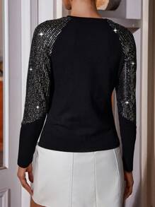 SHEIN Privé 女性t恤 - 黑色 - 查看 3