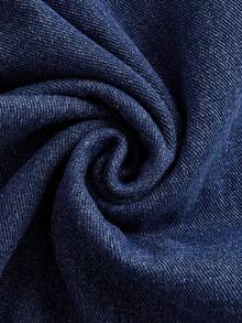 SHEIN ICON Plus Flap Pocket Side Cargo Jeans - Blue - View 3