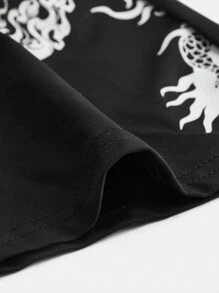 Kleine Mädchen Schlaghose mit chinesischer Drachengrafik, Herbst und Winter, ideal für Lässig und Alltagskleidung und Schulalltag, cooles Streetstyle-Mädchen, Y2K-Mädchen