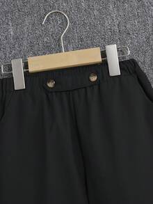 SHEIN Cậu bé Tween Chất rắn Quần chân thẳng - màu đen - Xem 10