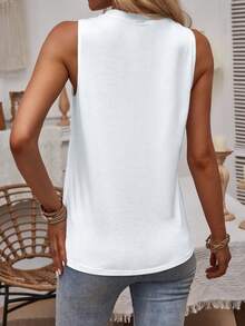 SHEIN LUNE Top tank con dibujos animados con estampado de vaca - Blanco - Ver 2