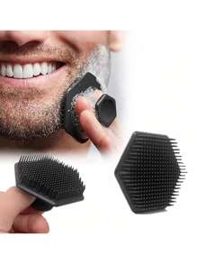 Silicone Rhombus Facial Cleansing Brush,Skincare,Room Decor,Home Decor,Bedroom Decor,Bathroom,Christmas Gifts,Bathroom Decor,Travel,Travel Stuff,Wedding,Christmas Party,Mom Gifts,Home,Room,House Decor,Christmas Gift,Gifts For Mom,Birthday,Pink Room Decor,Living Room Decor,Bedroom,Gifts For Men,Dad Gifts,Mushroom,New Years,Mom,Accessories,Gifts For Dad,Friends,Funny Gift - Black - View 1