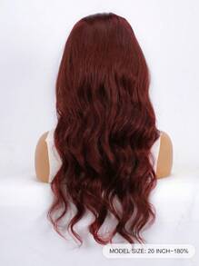 红棕色 Wear & Go 5x5 预剪无胶波浪闭合假发，带预拔纯弹力透气帽，未加工原始处女人发假发