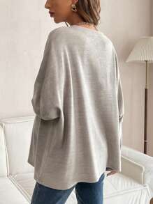 SHEIN Maternity Batwing Sleeve T-shirt - Khaki - View 2