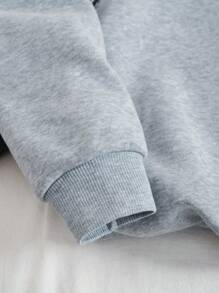 INAWLY Plus Size Letter Printed Drop Shoulder Sweatshirt, For Winter Graduation,Back To School Outfits,Graduation,Teacher Outfits For Women,Back To School