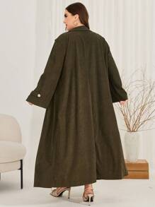 Al Najma 大尺碼女士雙排扣阿拉伯風大衣 - 彩色 - 查看 2