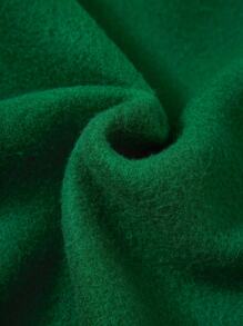 Áo nỉ tay trễ vai in chữ dành cho nữ tuổi teen - màu xanh lá - Xem 3