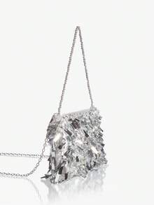 SHEIN SXY 斜挎包 - 銀色 - 查看 3