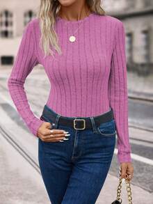 SHEIN LUNE Camiseta Para Mujer - Rosa - Ver 6