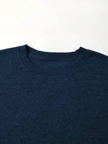 EURMUSE 男士素色運動衫 - 藏蓝色 - 查看 3