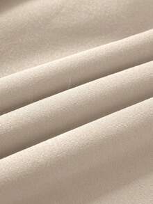 SHEIN EZwear Chữ & Bướm In Lót nhiệt Áo nỉ - Màu be - Xem 3