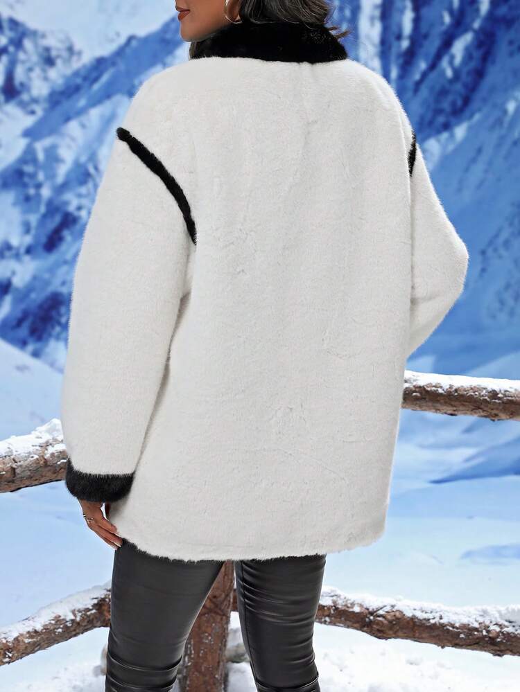 2023 New Women's Fluffy Coat, Simple, Warm, Fashionable, And For Autumn/Winter Fall Cloth For Women