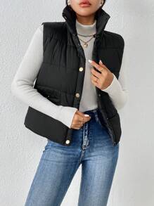 SHEIN Frenchy 女士棉質外套 - 黑色 - 查看 3