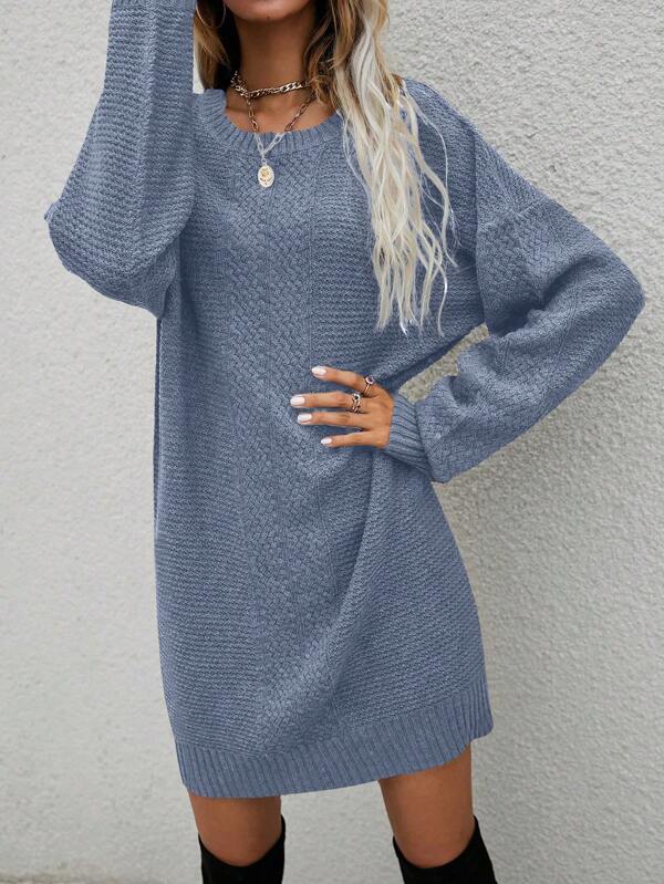 SHEIN Unity Women'S Drop Shoulder Sweater Dress
