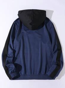 Manfinity Sport Corelite Chaqueta deportiva con capucha para hombres con bolsillo canguro y diseño de cordón, tops deportivos para entrenamiento