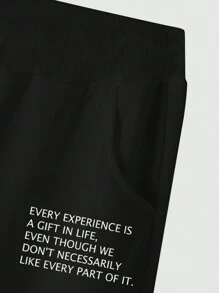 Manfinity EMRG Nam Slogan In Bộ áo hoodie và joggers - màu đen - Xem 3