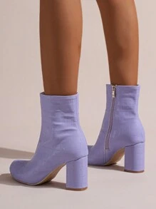 Women's Fashionable Purple Boots - Purple - View 2
