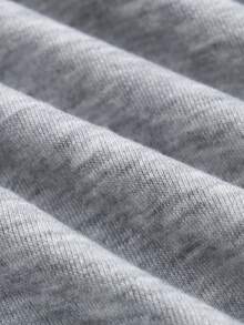 SHEIN Coolane 字母圖案落肩袖運動衫 - 淺灰色 - 查看 6